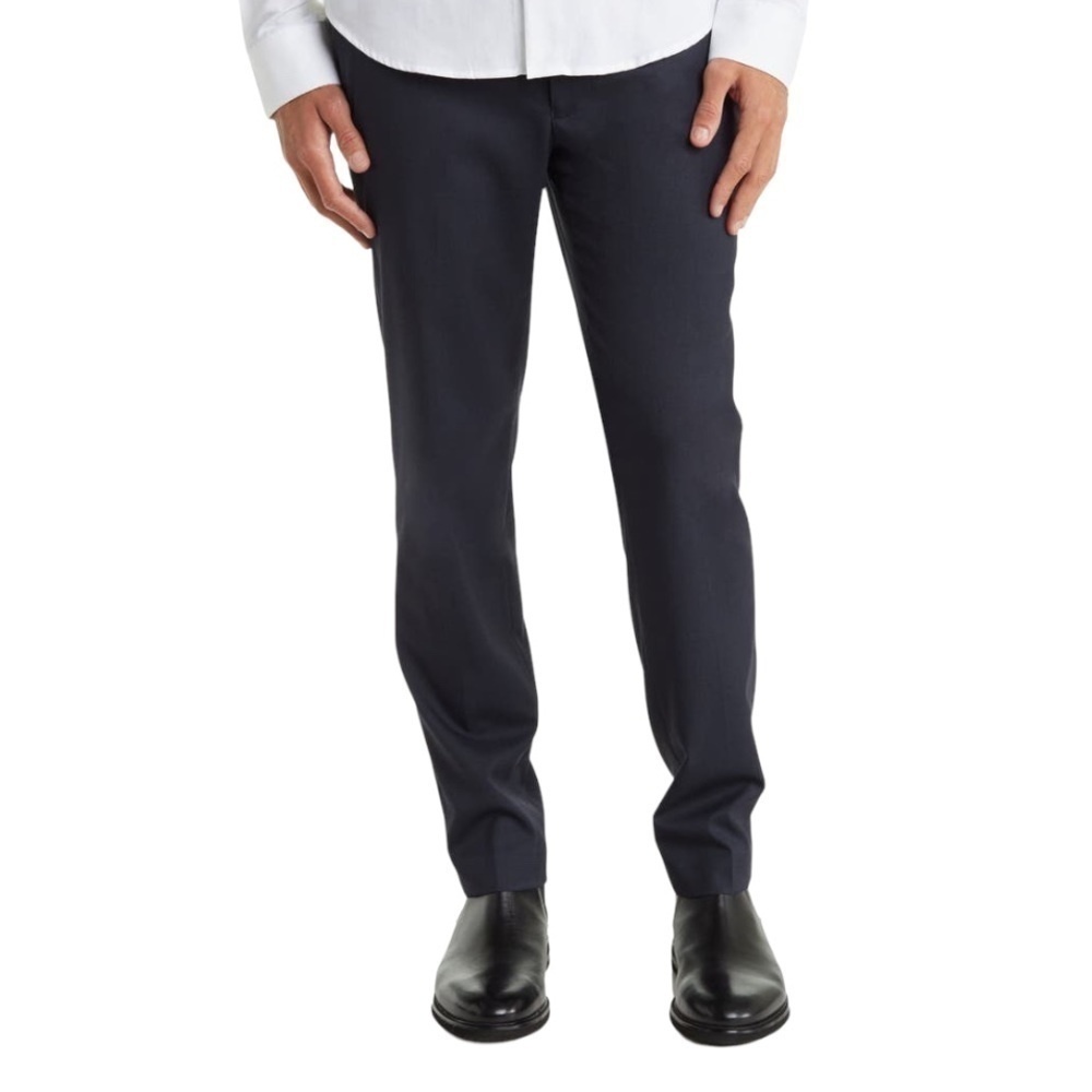 NORDSTROM Trim Fit Trousers in black
